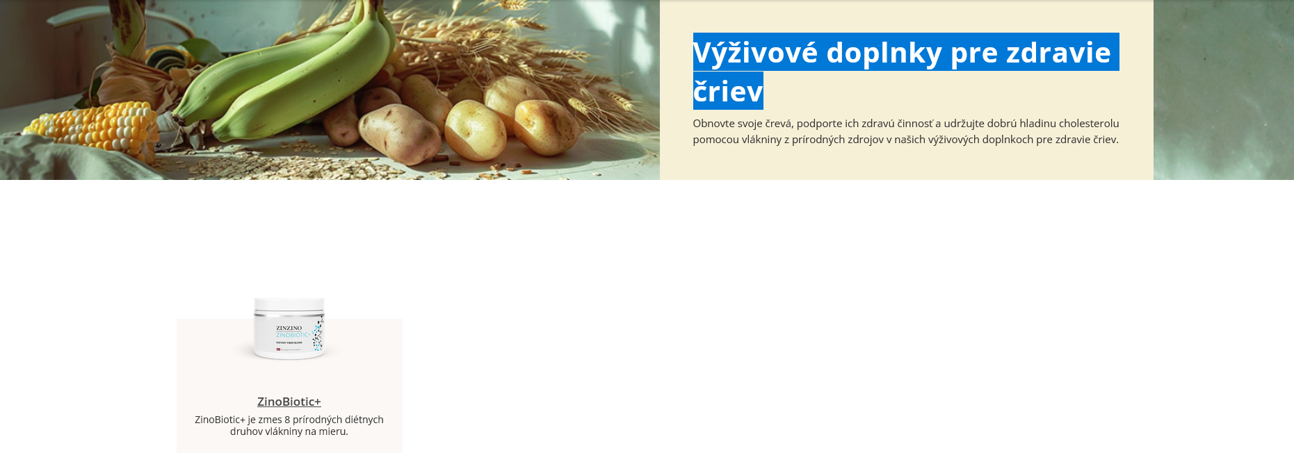 Výživové doplnky pre zdravie čriev zinzino eshop