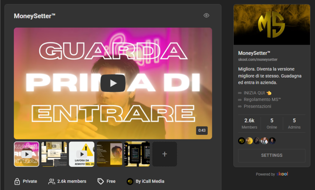 Cos’è MoneySetter? La più grande community di vendita in Italia