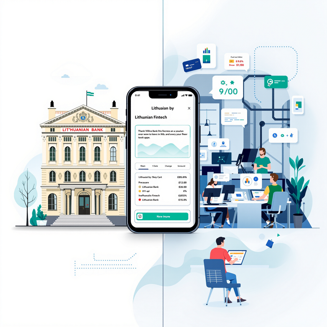 Lietuvos finansų sektoriaus evoliucija: kaip šalis tapo Europos fintech centru ir kas laukia ateityje