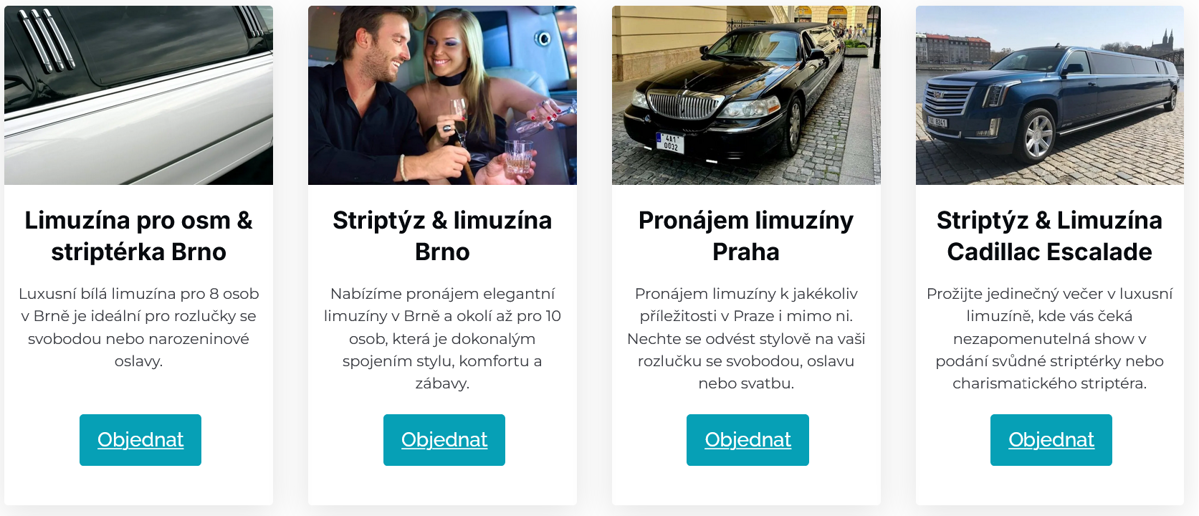 Stript&yacute;z v limuz&iacute;n&aacute;ch: Exkluzivn&iacute; z&aacute;žitek na čtyřech kolech