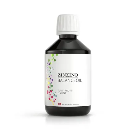 Olej Zinzino BalanceOil Tutti Frutti pre deti 300 ml, vysoký obsah Omega-3 (EPA + DHA) mastných kyselín