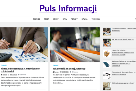 Puls Informacji - Nowoczesne Źródło Wiedzy i Porad dla Współczesnych Polaków