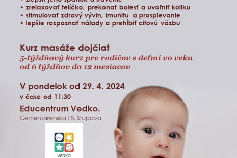 Pozvánka na unikátny kurz v Stupave: Masáž dojčiat pre spokojné bábätká a rodičov